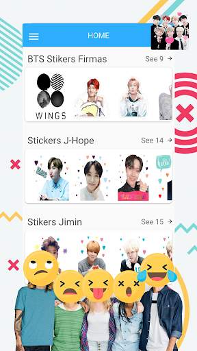 BTS WAStickerApps - Stickers Idol for Whatsapp screenshot 1