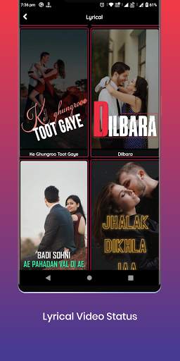 Lyrical Video Status Maker download and share vido screenshot 2