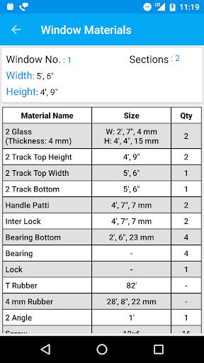 Section Window Materials Calculation скриншот 4