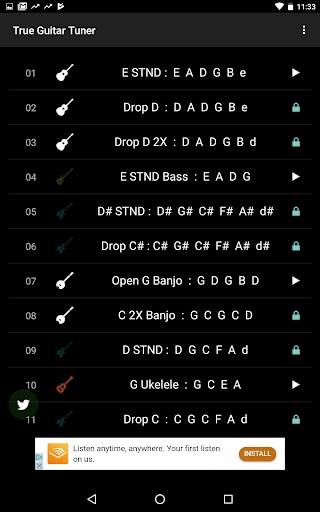 True Guitar Tuner स्क्रीनशॉट 8