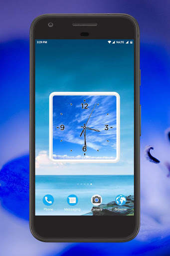 Blue Clock Live Wallpaper screenshot 5