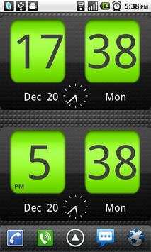 Flip Clock xTheme Widget 4x2 screenshot 2