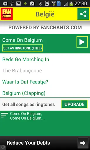 Belgium Football Songs 2014 1 تصوير الشاشة
