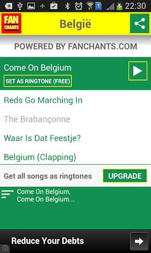 Belgium Football Songs 2014 screenshot 1