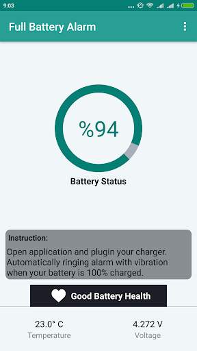 Full Battery Charge Alarm screenshot 1