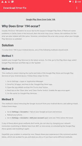 Play Store Download Error Code Fix screenshot 6