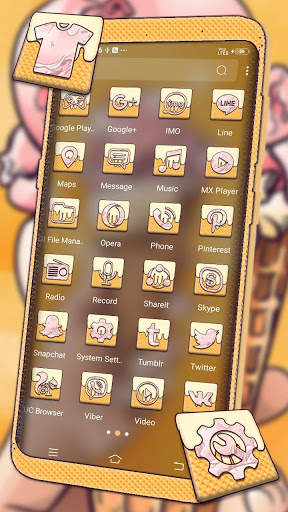 Ice Cream Cone Launcher Theme screenshot 2