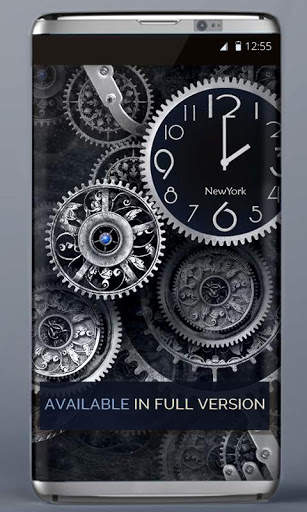 FREE Black Clock LiveWallpaper скриншот 4