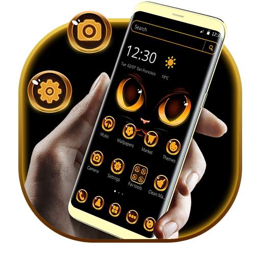 Dark Evil Eyes Face Emoji Theme 1.1.3