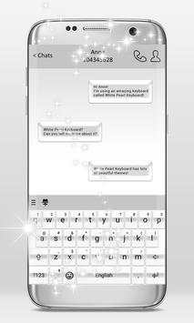 Glossy White Keyboard Theme screenshot 1