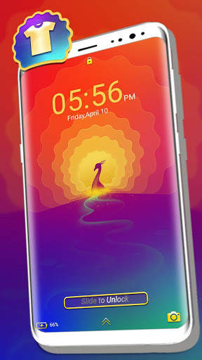 Peacock Rainbow Gradient Launcher Theme screenshot 3