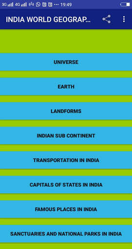 India World Geography 1600 Questions скриншот 5