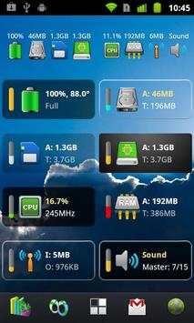 Mini Info+ System Widget App स्क्रीनशॉट 2