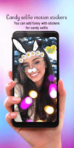 Candy selfie motion stickers screenshot 2