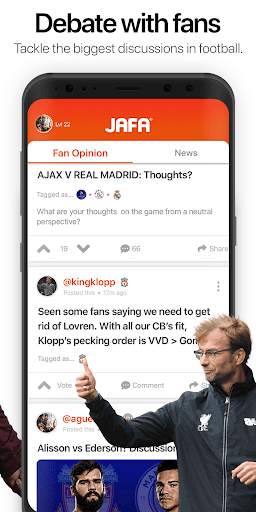 JAFA: Football Fan Opinion & Personalised News App screenshot 1