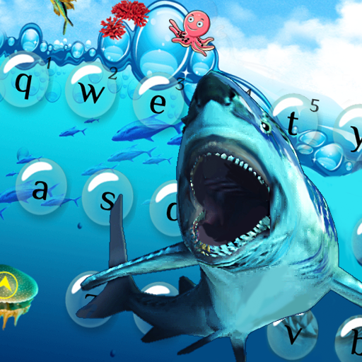 Cool sea shark keyboard theme आइकन