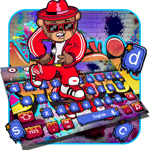 Hip-Hop Bear Graffiti Keyboard icon