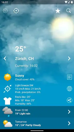 Weather Switzerland XL PRO screenshot 1