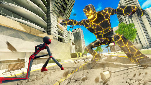 Stickman Spider Rope- Flying Hero Crime City Games स्क्रीनशॉट 4