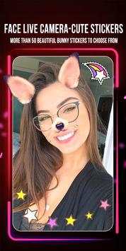 Face Live Camera – Cute stickers screenshot 1
