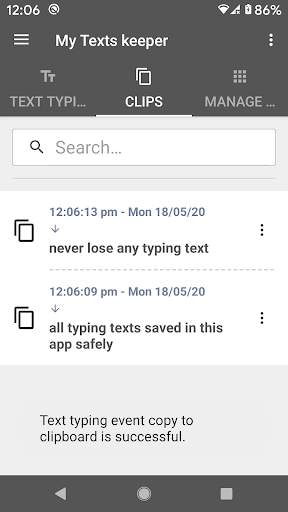 Typing Saver : Key Logger screenshot 2