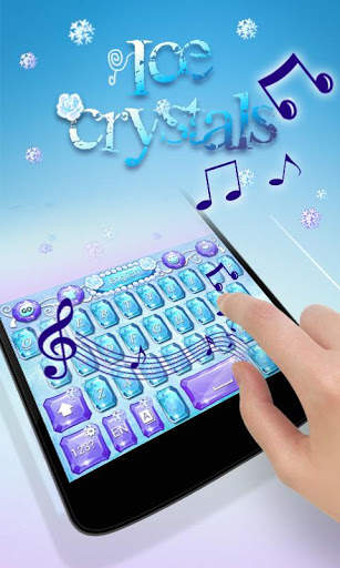 Ice Crystals GO Keyboard Theme स्क्रीनशॉट 3