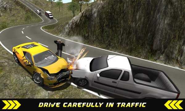 Taxi Driver Hill Climb sim 3D screenshot 2