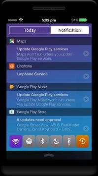 Notification Center Style OS10 screenshot 1