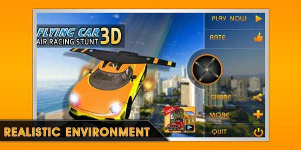 Flying Car Air Racing Stunt 3D screenshot 1