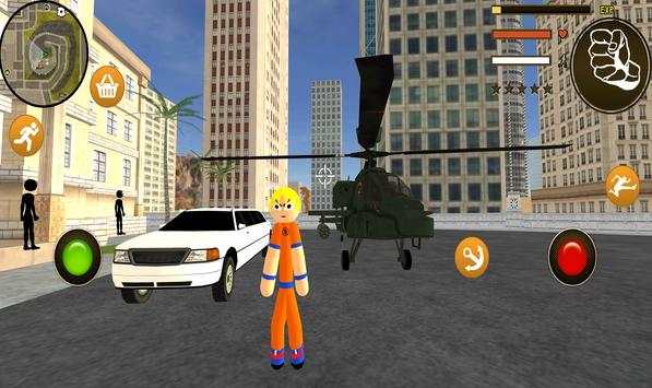 Goku Super Stickman Rope Hero Saiyan Legend Wars screenshot 4