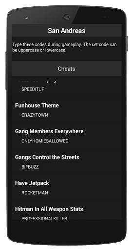 All GTA Cheats Pro screenshot 4