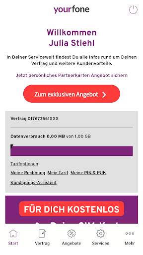 yourfone Servicewelt скриншот 1
