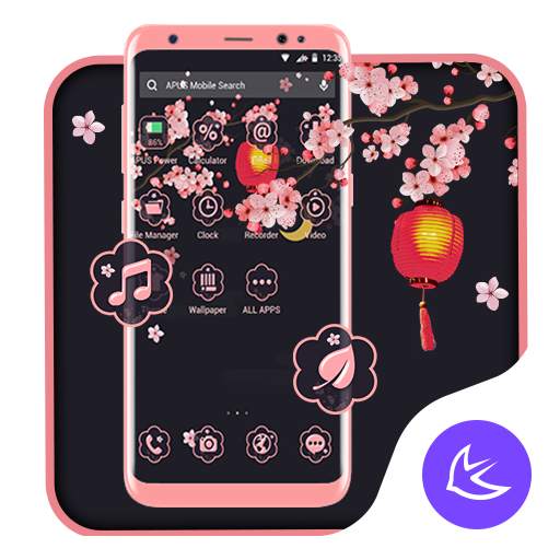 Night Flower APUS Launcher theme 63.0.1001