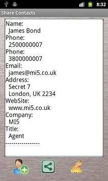 Share Contacts via SMS (Ads) screenshot 1