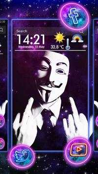 Anonymous Hacker Face Mask Themes & Wallpapers screenshot 4