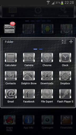 GLASS GO Launcher EX Theme скриншот 3