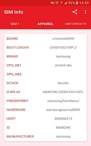 Carte SIM Info screenshot 7