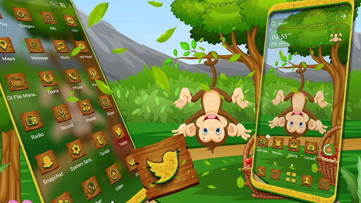 Hanging Monkey Tree Launcher Theme screenshot 1