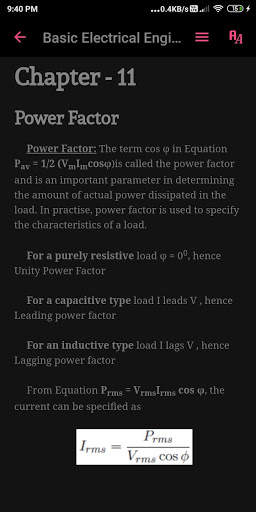 Basic Electrical Engineering 6 تصوير الشاشة