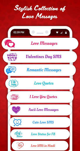 Love Messages Text SMS & Background Wallpaper screenshot 1