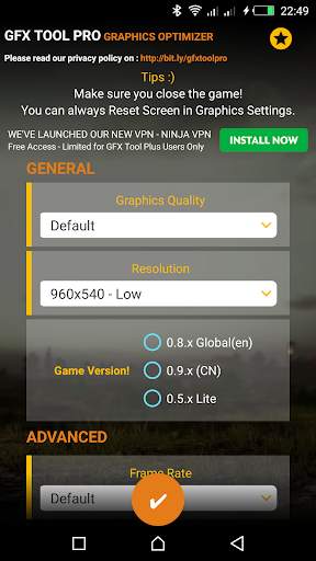 GFX Tool Pro for PU Battlegoun screenshot 1
