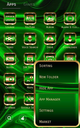 Abstract Emerald Go Launcher theme screenshot 2