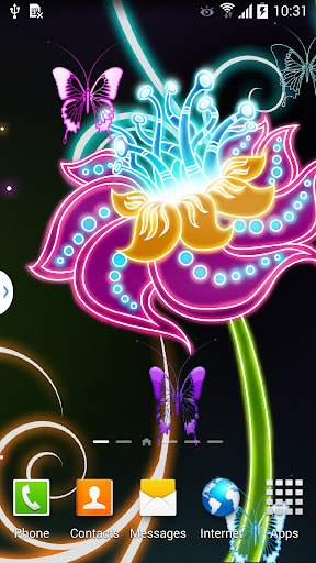 Neon Flowers Live Wallpaper screenshot 5