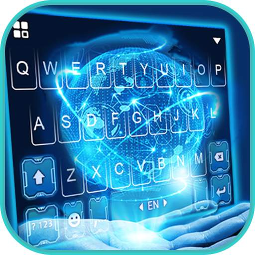Futuristic Globe Tech Keyboard Theme 1.0