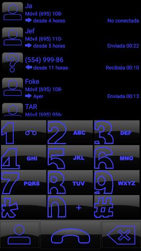 THEME BIG DARK BLUE EXDIALER screenshot 1