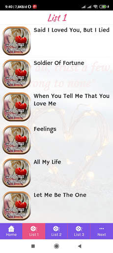 Love Songs Compilation screenshot 8