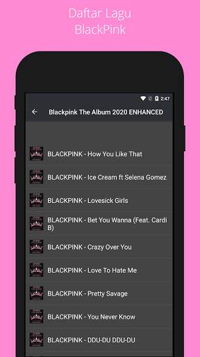Lagu Ice Cream - BLACKPINK ft Selena Gomez Offline screenshot 1