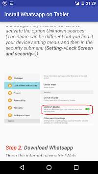 Install Whatsapp on Tablet screenshot 1