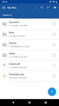 1&1 HiDrive screenshot 2