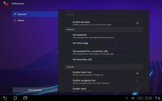 Browser Kiosk Launcher screenshot 1